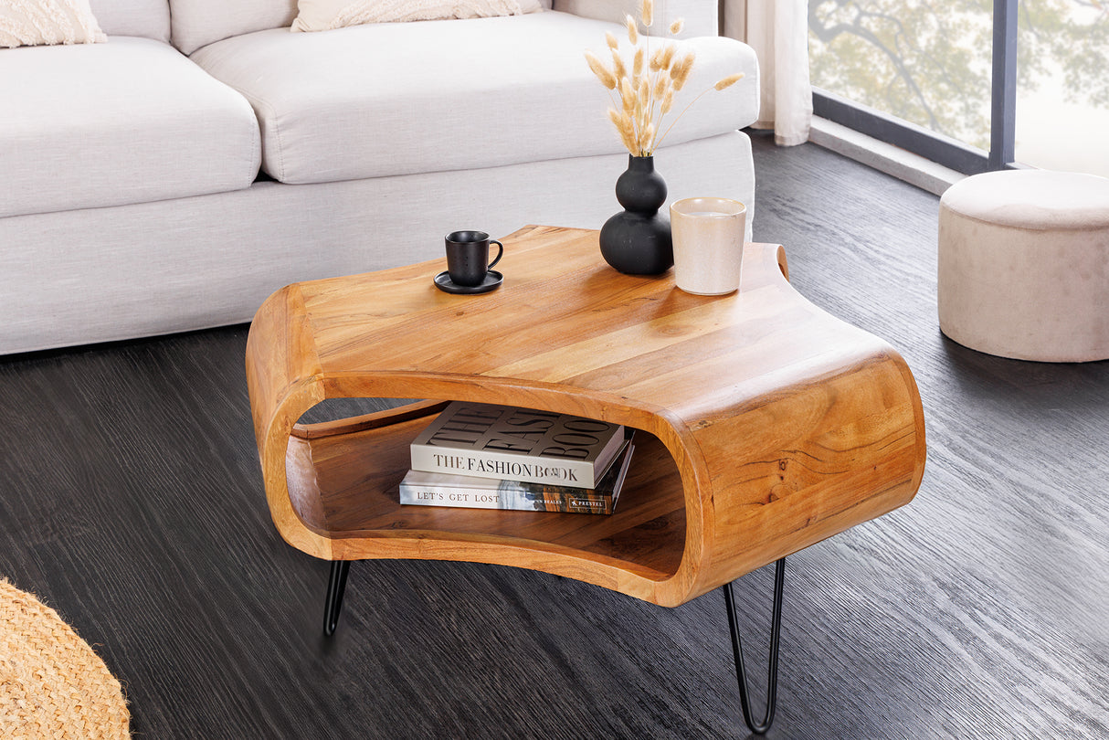 Coffee table ORGANIC LIVING 70cm acacia wood brown honey finish