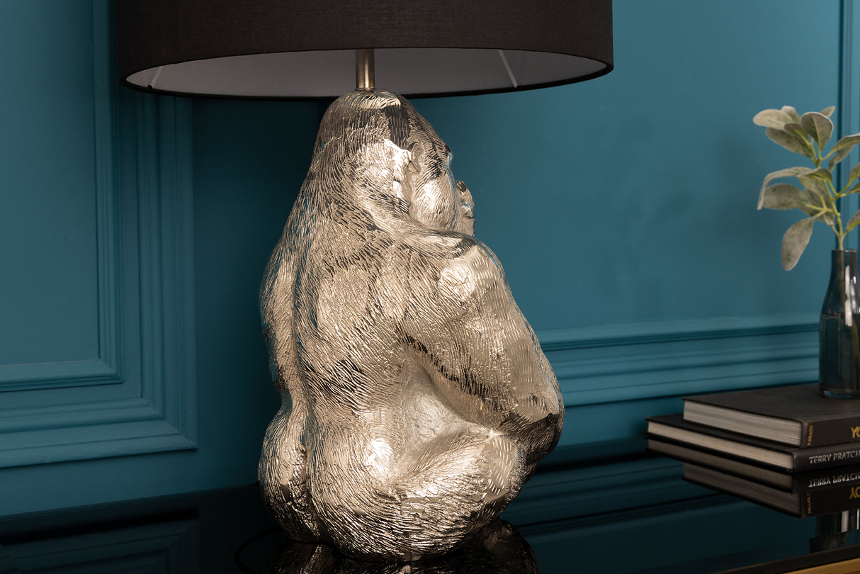 Lampe GORILLA 60cm silber ohne Lampenschirm