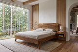 Bett AMAZONAS 180x200cm Baumstamm Sheeshamholz braun