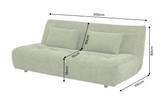 Schlafsofa ELYPSE 200cm 3-Sitzer Chenille grün