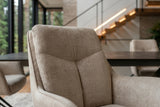 Drehsessel PROMETHEUS drehbar 180° m. Armlehnen Samt Velours beige