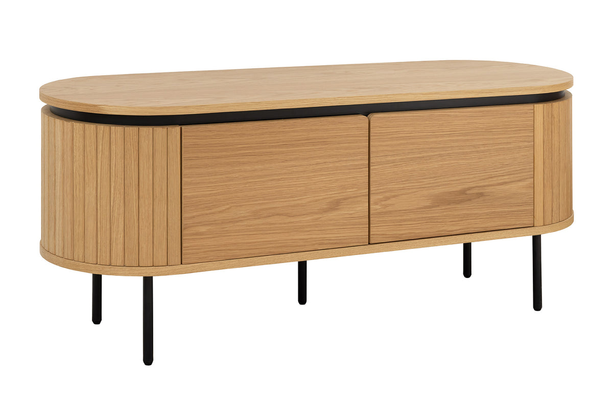 TV stolek ATELIER 120cm dub + černé nohy