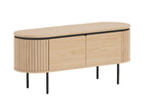 TV-Board ATELIER 120cm natural oak wood look w/ black legs