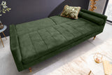 Sofa bed COUTURE 200cm micro velour green