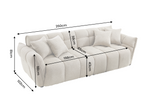 Sofa CLOUD 260cm 3-Sitzer XXL Bouclé Champagner Greige