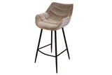 Bar stool THE DUTCH COMFORT 76cm velvet champagne