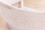Chair BOUTIQUE beige brushed structured fabric w/ golden legs