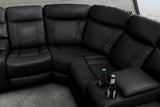Cinema armchair HOLLYWOD 5-seater artificial leather black