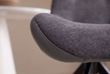 Chair DIVANI retro style artificial leather microfibre dark grey black