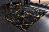 Teppich MARMOR 160x240cm schwarz gold