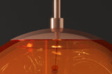 Pendelleuchte LIQUID DIAMOND 35cm Glas kupfer