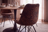 Chair SCANDINAVIA MEISTERSTÜCK leopard pattern brown black