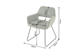 Chair MUSTANG with armrests cord green