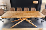 Dining table WOOD SCULPTURE 200cm recycled pinewood natural