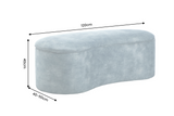 Bench chest ELEMENTAL 120cm upholstered w/ storage space velvet petrol