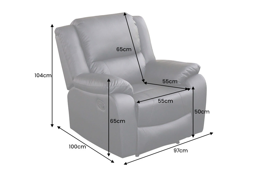 Cinema armchair HOLLYWOOD artificial leather black