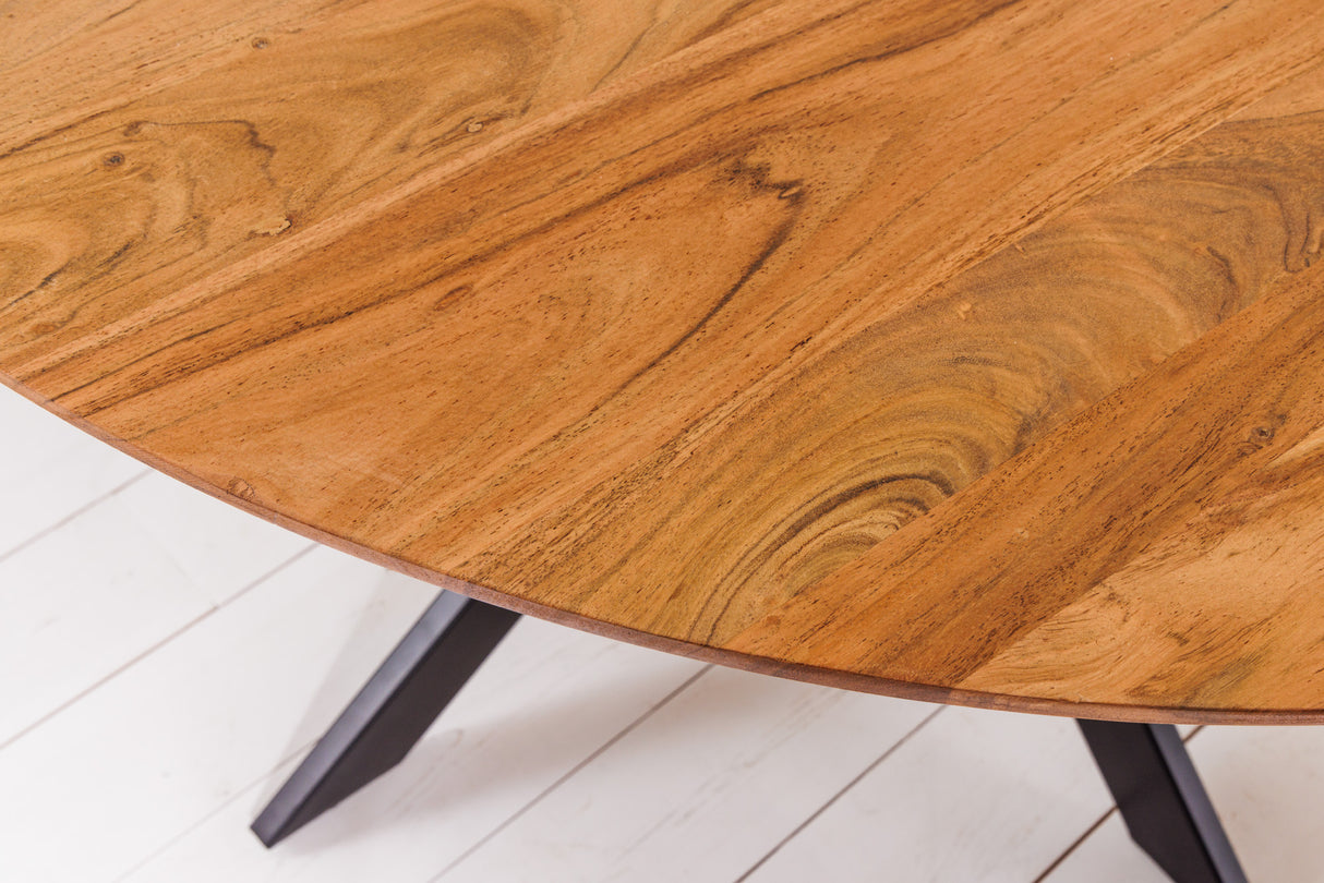 Dining table GALAXIE Ø 130cm round 25mm acacia wood