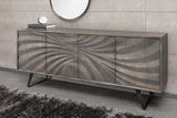 Sideboard HURRICANE 175cm Akazienholz grau