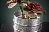 Pflanzkübel ORIENT 15-24cm mit Hammerschlageffekt silber