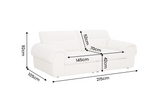 Sofa SIXTH SENSE 210cm 3-Sitzer Bouclé beige