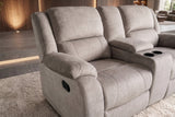Kinosessel HOLLYWOOD 2-Sitzer Relaxfunktion mit Stauraum Samt champagner beige