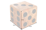 Side table stool CUBE 40cm mindi wood natural