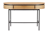 Office desk ATELIER 120cm natural oak wood look w/ black metal frame