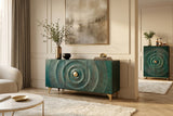 Sideboard GOLDEN SUNSET 140cm 3D mango wood turquoise