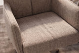 Drehstuhl LUGANO 360° Auto-Return-Funktion mit Armlehnen 150 Kg Belastbarkeit Chenille-Tweed taupe