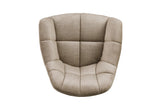 Swivel chair PAPILLON rotatable 180° w/ armrests velvet beige greige