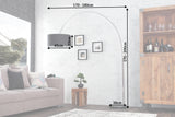 Floor lamp BIG BOW 170-180cm linen black w/ marble base