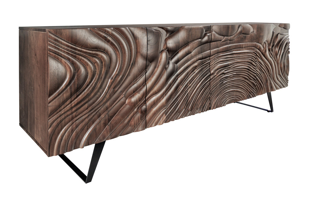 Sideboard FLUID 175cm 3D mango wood brown