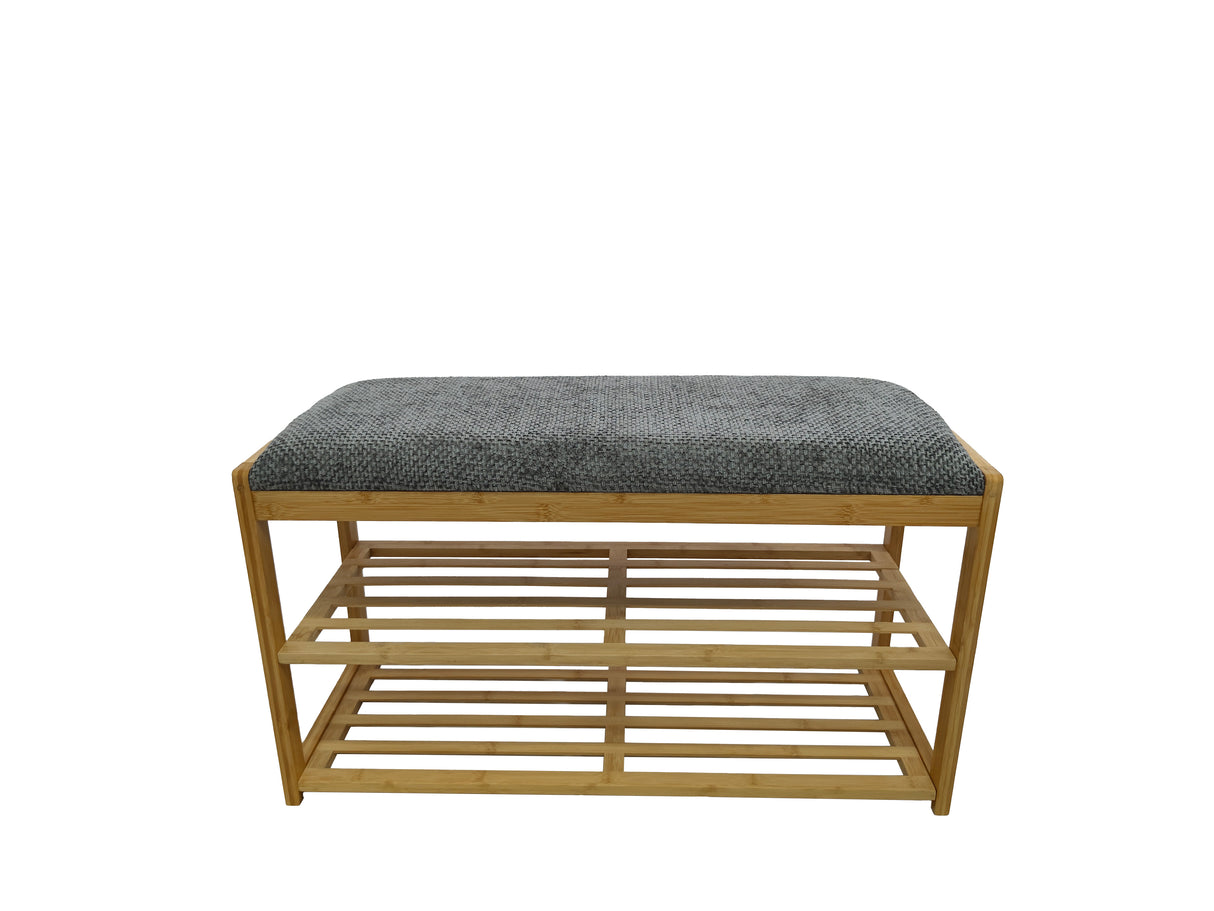 Shoeshelf ZEN-BO 80cm bamboo natural grey