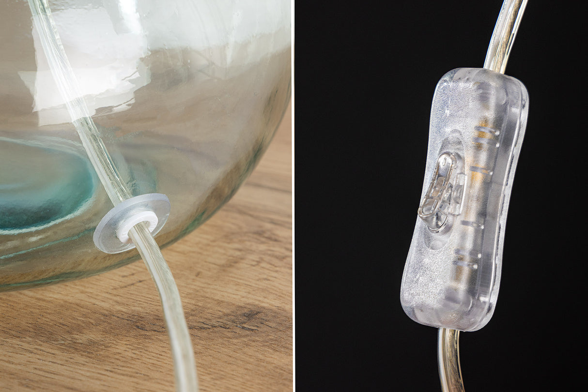Table lamp CLASSIC 40cm white lampshade recycled glass