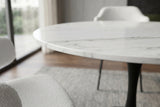 Bistro table LYON 80cm round ceramic white