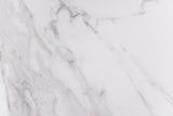 Dining table ETERNITY 160-200cm white marble look ceramic with tempered glass
