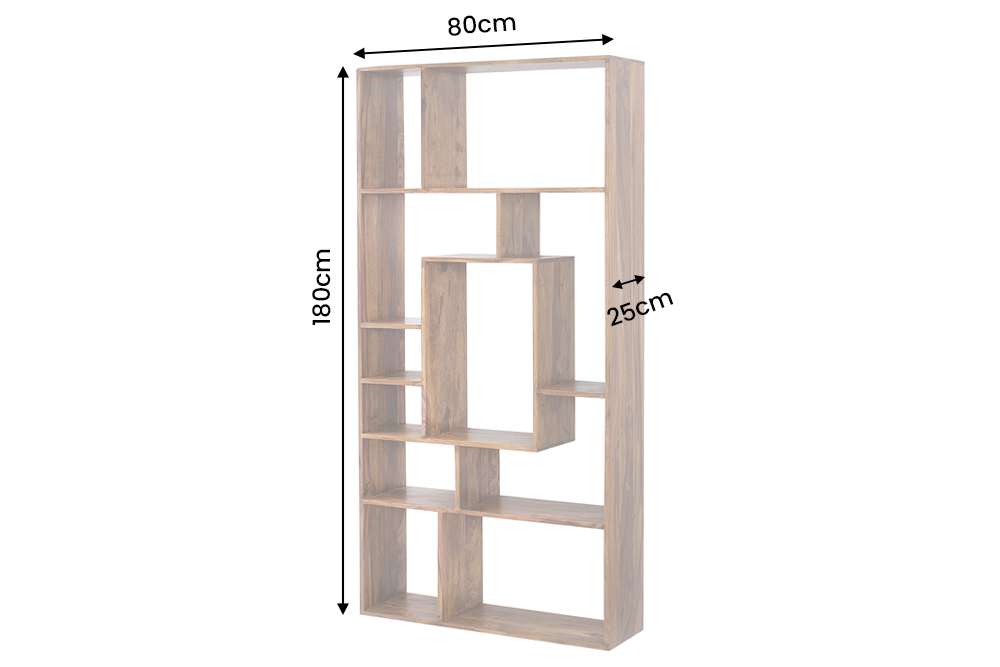 Shelf MAKASSAR II 180cm sheesham wood brown