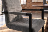 Cantilever chair LOFT w/ armrests cord grey metal frame black