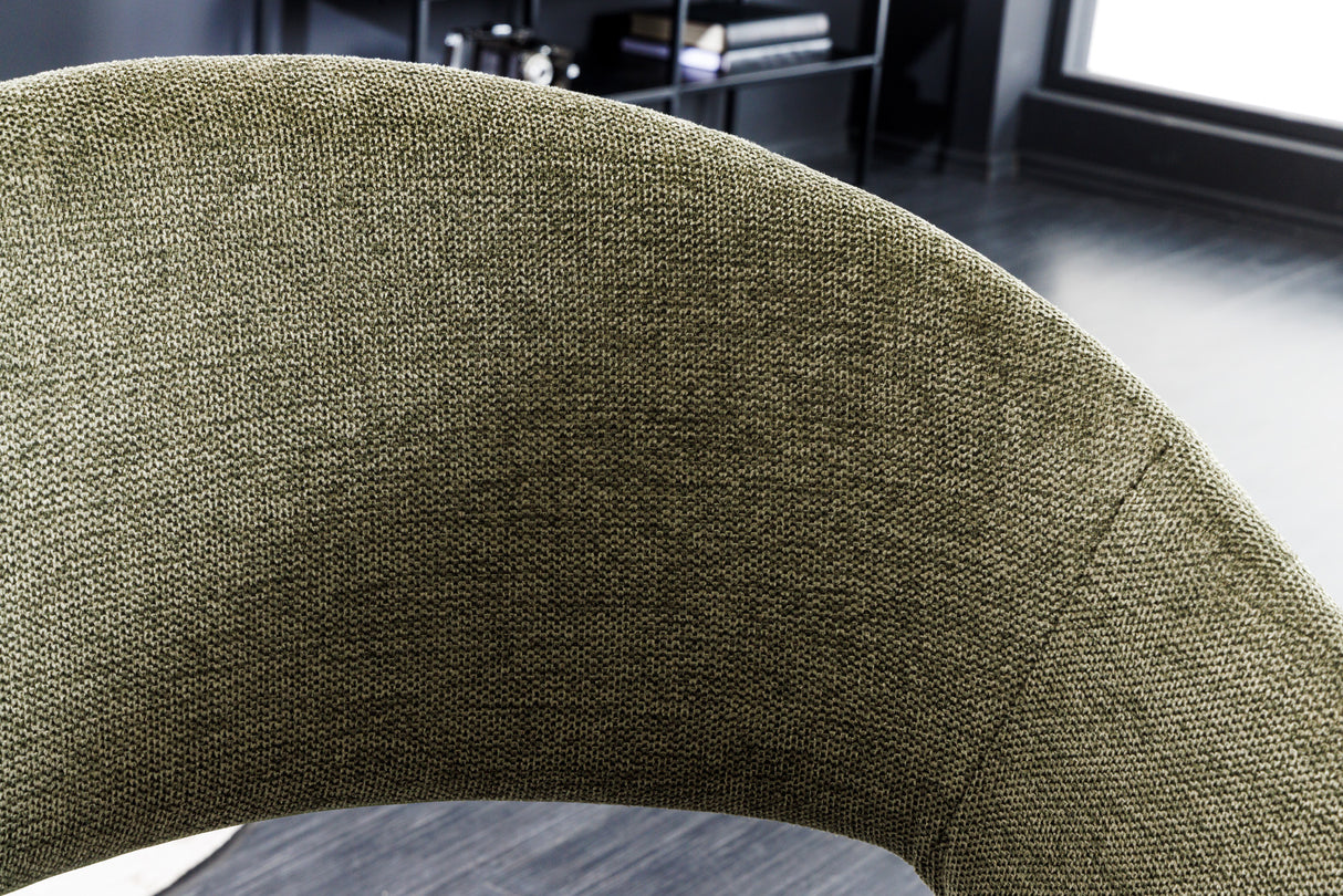 Chair NORDIC STAR textured fabric green