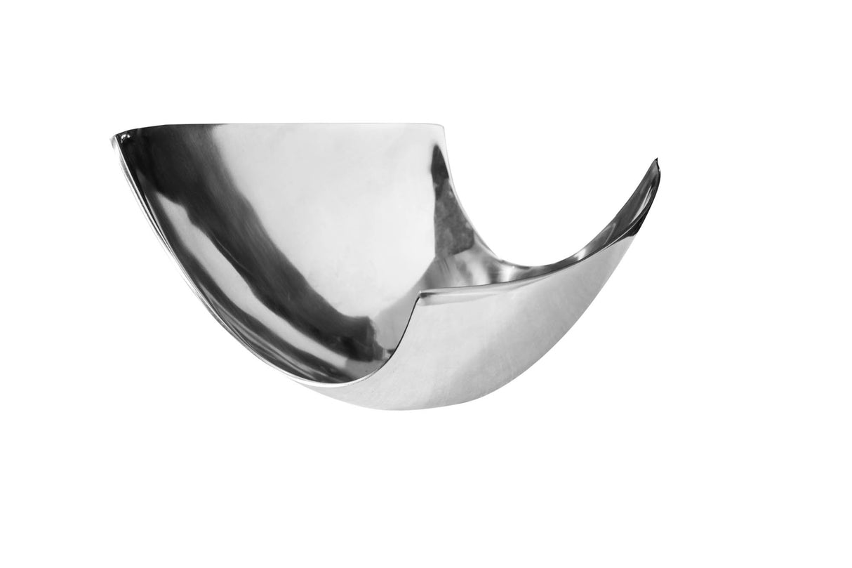 Schale ABSTRACT 30cm silber Aluminium