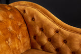 Recamiere CHESTERFIELD 170cm velvet mustard yellow