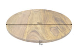 Turnplate MAKASSAR 50cm 360° sheesham wood brown stone finish