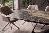 Esstisch INFINITY 180-220-260cm ausziehbar Keramik Marmoroptik taupe