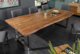 Dining table MAMMUT 200cm 60mm acacia wood top honey finish