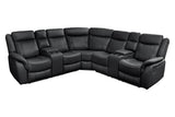 Cinema armchair HOLLYWOD 5-seater artificial leather black