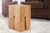 Stool side table CASTLE 45cm wild oak