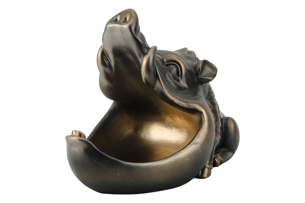Decoration sculpture WARTHOG 30cm bronze with storage compartment