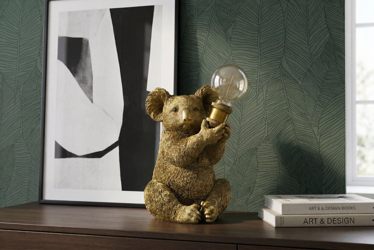 Tischleuchte KOALA 30 cm Goldskulptur
