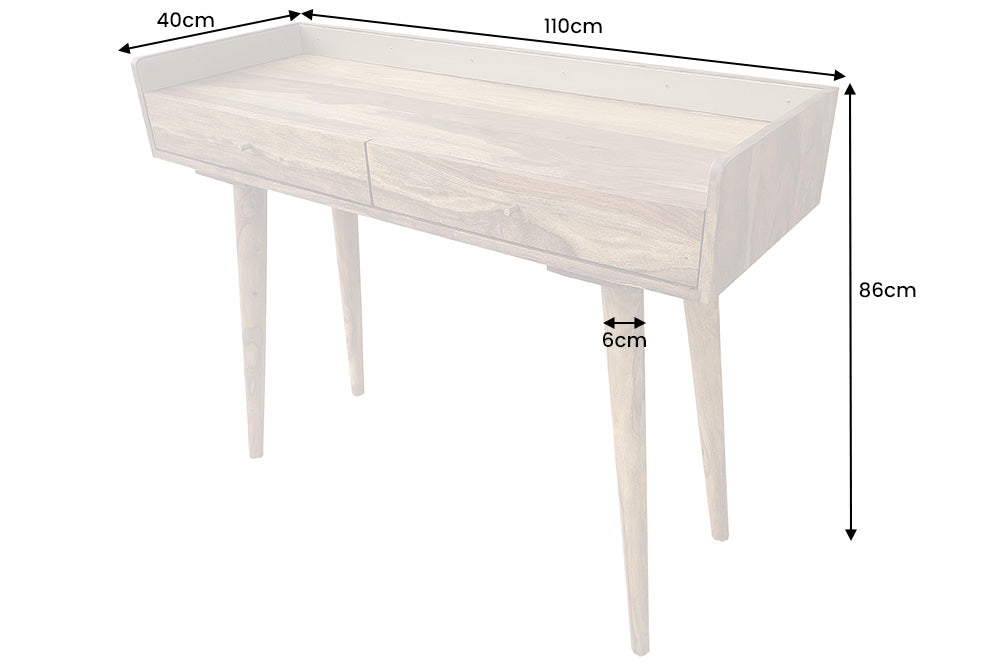 Desk BEAUTY BY NATURE 110cm sheesham wood