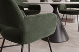 Chair MUSTANG with armrests cord green